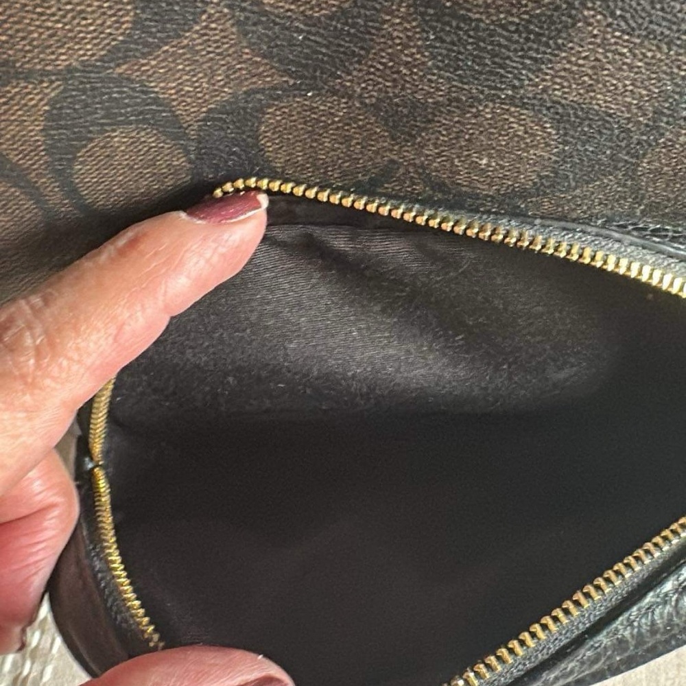 Coach Small Brown Signature Canvas & Leather Backpack with Gold Hardware - Picture 6 of 15